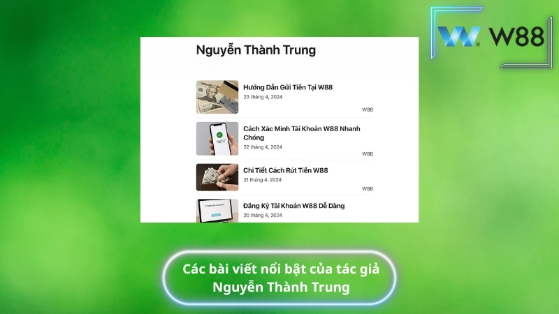Các bài viết nổi bật của tác giả Nguyễn Thành Trung