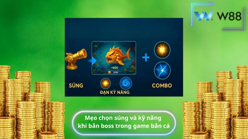 Mẹo chọn súng và kỹ năng khi bắn boss trong game bắn cá