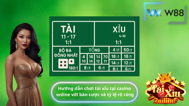 Hướng dẫn chơi tài xỉu tại casino online với bàn cược và tỷ lệ rõ ràng