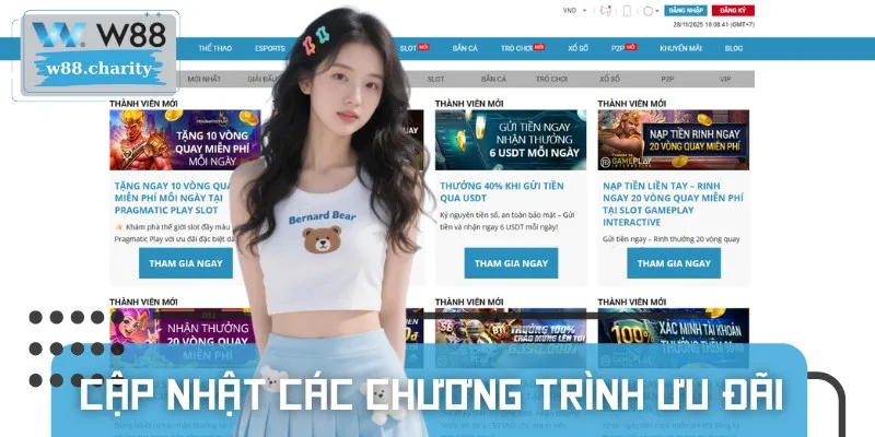 Một số chương trình ưu đãi, khuyến mãi HOT của W88